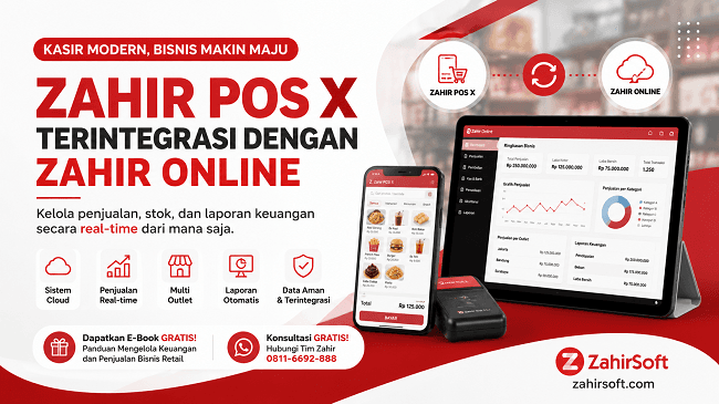 Zahir POS X Terintegrasi dengan Zahir Online