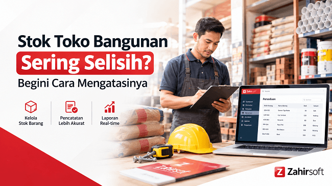 stok toko bangunan tanpa selisih